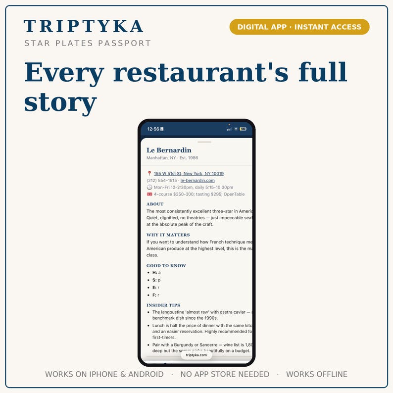 Star Plates App — Fine Dining Bucket List Tracker for Your Phone | Track 21 Michelin-Starred Restaurants | Instant Access + Unlock Code image 5