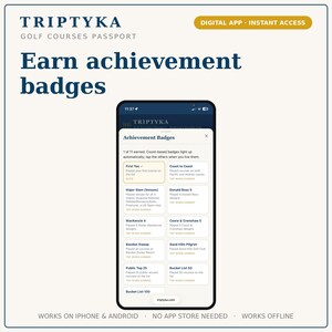 Golf Courses App — Digital Bucket List Tracker for Your Phone | Track 24 bucket-list courses | Instant Access + Unlock Code image 7