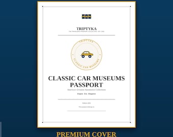 Classic Car Museums Passport Bucket List · Gift for Travel Enthusiast · Museum Checklist · Printable PDF Instant Download