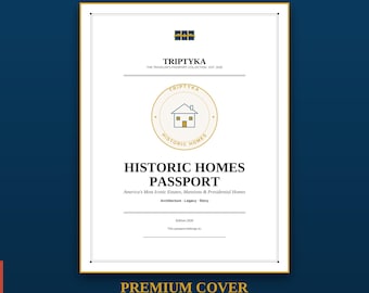 Historic Homes Passport Bucket List · Gift for History Enthusiast · Home Checklist · Printable PDF Instant Download