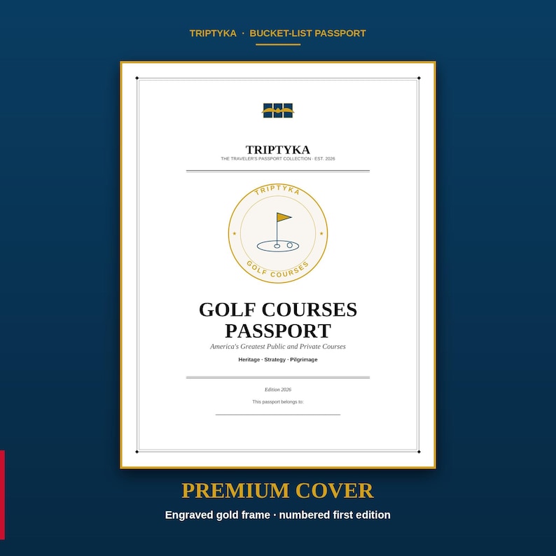 Golf Courses Passport Bucket List · Birthday Gift for Golf Lover · Golf Course Checklist · Printable PDF Instant Download image 1