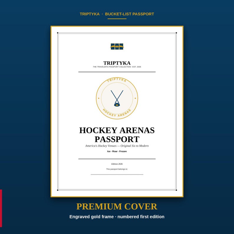 Hockey Arenas Passport Bucket List · Gift for Travel Enthusiast · Arena Checklist · Printable PDF Instant Download Bild 1