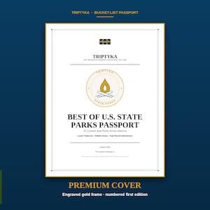 State Parks Passport Bucket List · Gift for Nature Lover · U.S. State Park Checklist · Printable PDF Instant Download image 1
