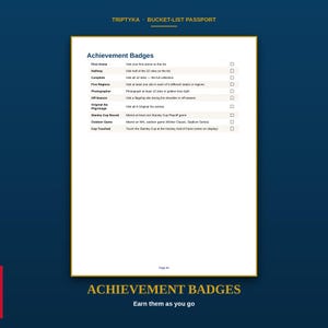 Hockey Arenas Passport Bucket List · Gift for Travel Enthusiast · Arena Checklist · Printable PDF Instant Download Bild 6
