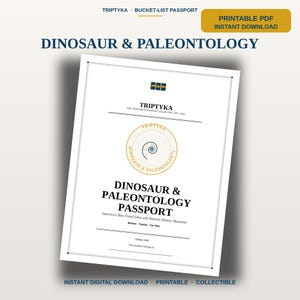 Dinosaur & Paleontology Passport Bucket List · Gift for Dinosaur Lover · American Site Checklist · Printable PDF Instant Download bild 10