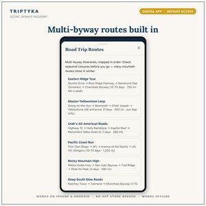 Scenic Byways App — Digital Bucket List Tracker for Your Phone | Track 33 Scenic Drives | Instant Access + Unlock Code image 4