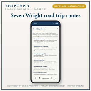 Frank Lloyd Wright Bucket List-app - Present till arkitekturälskare - Byggnadsspårning, åtkomst till telefonapp, iPhone Android bild 4