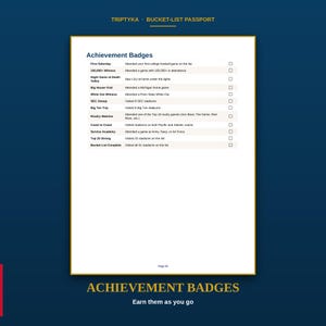 College-Football-Stadien-Reisepass-Wunschliste · Geschenk für Football-Fans · Checkliste für amerikanische Stadien · Sofortiger Download als druckbare PDF-Datei Bild 6