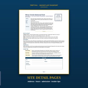 Native American Heritage Passport Bucket List · Gift for Travel Enthusiast · Site Checklist · Printable PDF Instant Download image 3