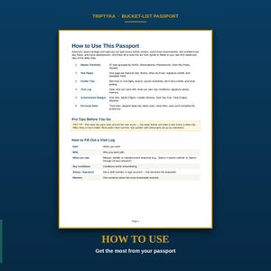 Passaporto delle cose da fare nello spazio e nell'osservazione delle stelle · Regalo per gli amanti dello spazio · Lista di controllo dei siti americani · PDF stampabile con download immediato immagine 5