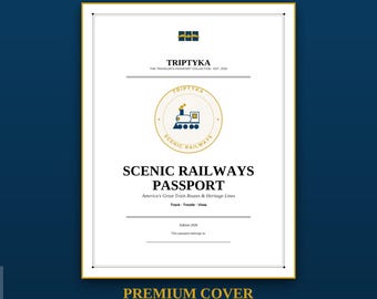 Scenic Railways Passport Bucket List · Gift for Train Enthusiast · U.S. Railway Checklist · Printable PDF Instant Download