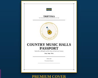 Country Music Halls Passport Bucket List · Gift for Travel Enthusiast · Hall Checklist · Printable PDF Instant Download