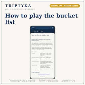 Golf Courses App — Digital Bucket List Tracker for Your Phone | Track 24 bucket-list courses | Instant Access + Unlock Code image 3
