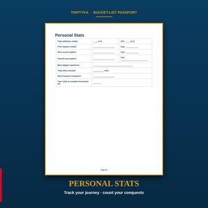 College-Football-Stadien-Reisepass-Wunschliste · Geschenk für Football-Fans · Checkliste für amerikanische Stadien · Sofortiger Download als druckbare PDF-Datei Bild 8