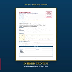 College-Football-Stadien-Reisepass-Wunschliste · Geschenk für Football-Fans · Checkliste für amerikanische Stadien · Sofortiger Download als druckbare PDF-Datei Bild 4