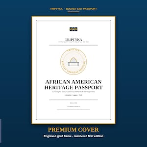 African American Heritage Passport Bucket List · Gift for Travel Enthusiast · Site Checklist · Printable PDF Instant Download image 1