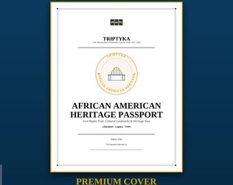 African American Heritage Passport Bucket List · Gift for Travel Enthusiast · Site Checklist · Printable PDF Instant Download