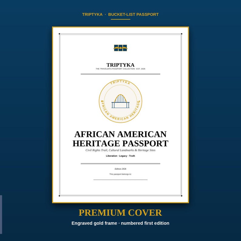 African American Heritage Passport Bucket List · Gift for Travel Enthusiast · Site Checklist · Printable PDF Instant Download image 1