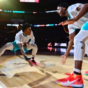 Jaren Jackson Jr and Ja Morant Low 5 Poster