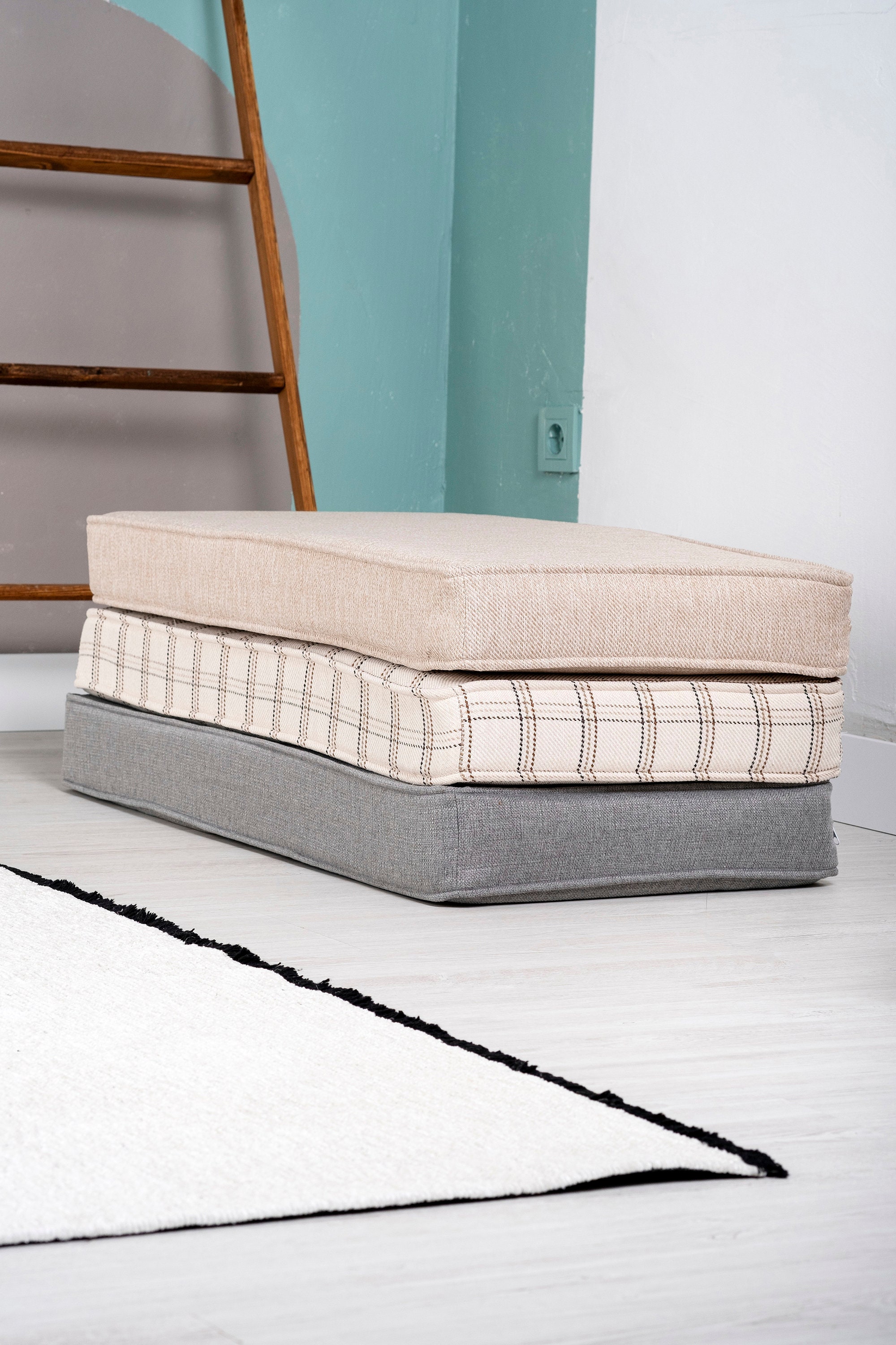 Bench Cushion, Floor Cushion, Custom Bench Pad, Washable Bench Cushion