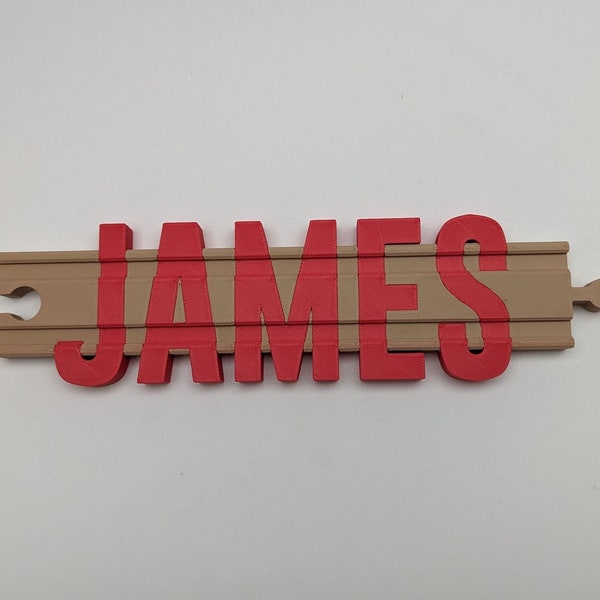 Personalized Name for Wooden Train Track Brio extension / Lillabo / Playtive / Hape / Duplo / Imaginarium / Thomas / Melissa & Doug