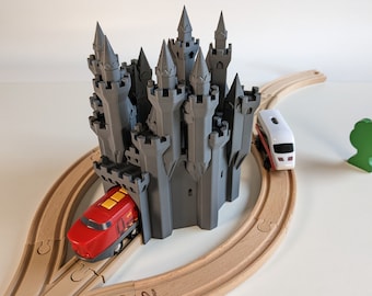 Castillo para vías de tren de madera / Brio / Lillabo / Playtive / Hape / Duplo / Imaginarium / Thomas / Melissa Doug