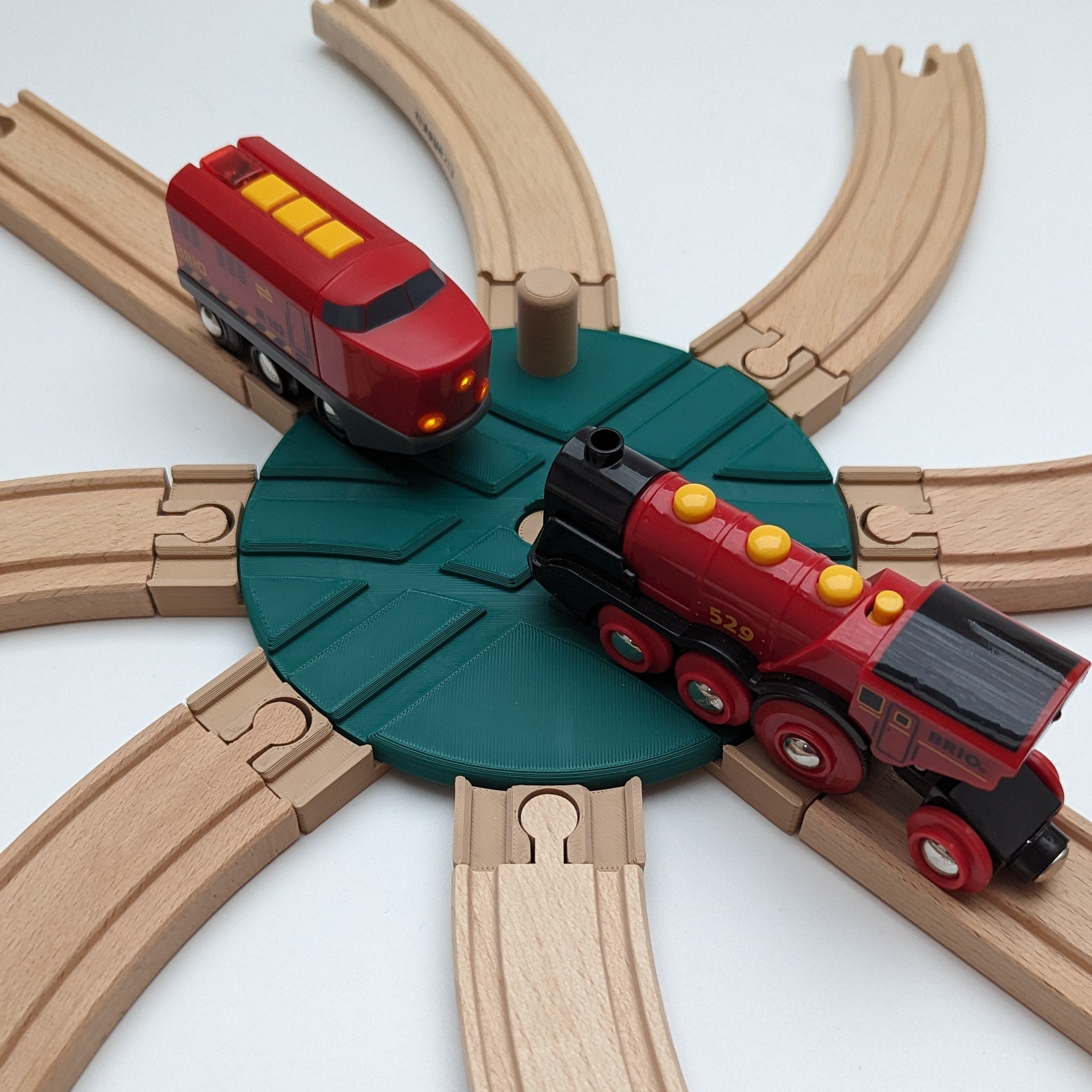 Magnetic Turntable for Train Track Brio Extension Lillabo Playtive Hape Duplo Imaginarium Thomas Melissa Doug Etsy