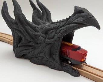 Dragon Tunnel Train Track Estensione Brio / Lillabo / Playtive / Hape / Duplo / Imaginarium / Thomas / Melissa & Doug