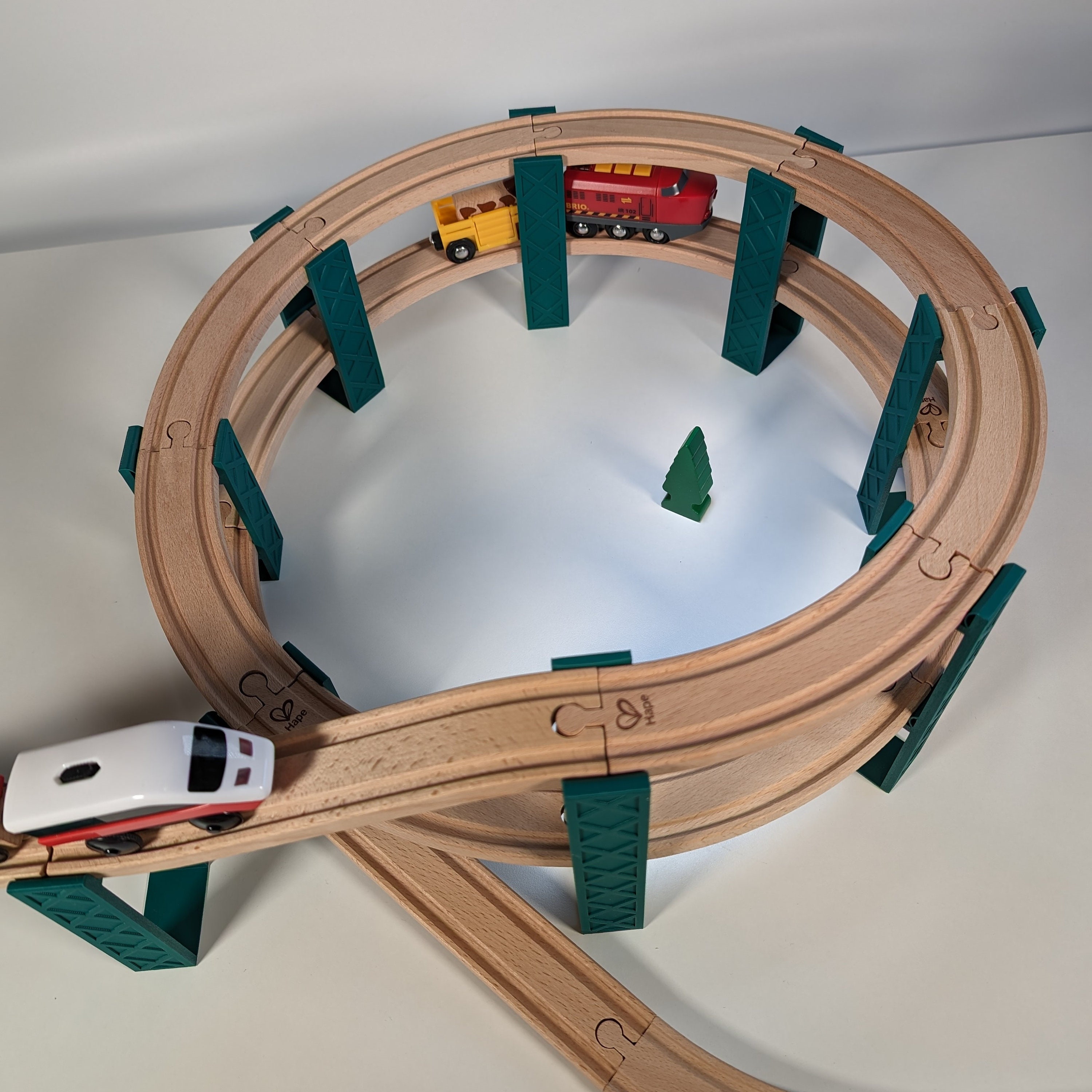 Spiral Mountain Thick 10pcs Train Track for Brio Extension / Lillabo