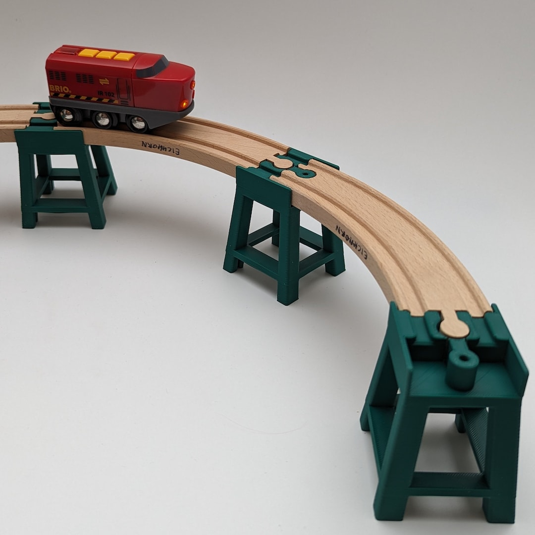 Stackable Train Track Bridge: Brio, Lillabo, Playtive Compatible