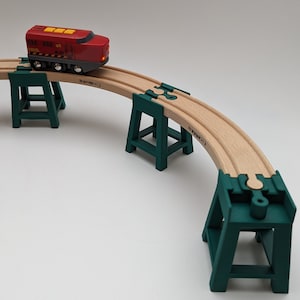 Stackable Bridges for Train Track Brio extension / Lillabo / Playtive / Hape / Duplo / Imaginarium / Thomas / Melissa & Doug