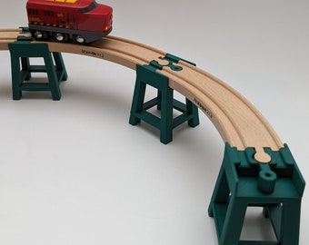 Stackable Bridges for Train Track Brio extension / Lillabo / Playtive / Hape / Duplo / Imaginarium / Thomas / Melissa & Doug