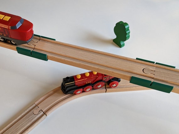Bridge Extender for Wooden Train Tracks / Brio / Lillabo / Playtive / Hape  / Duplo / Imaginarium / Thomas / Melissa & Doug 