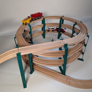 Spiral Mountain Thin Train Track for Brio extension / Lillabo / Playtive / Hape / Duplo / Imaginarium / Thomas / Melissa & Doug image 5