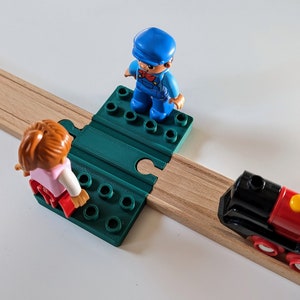 Duplo Small Build Plate 4x2 for Train Track Brio extension / Lillabo / Playtive / Hape / Duplo / Imaginarium / Thomas / Melissa & Doug