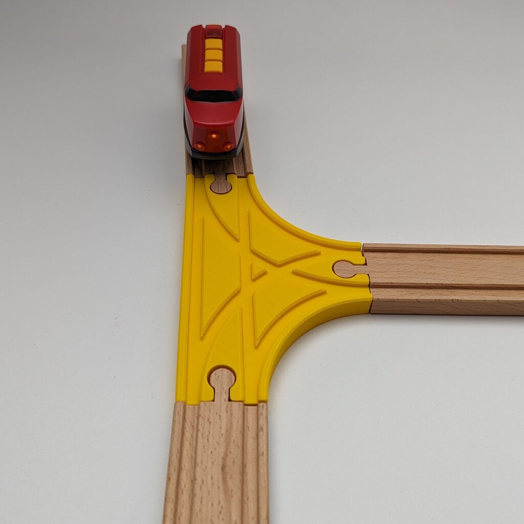 Incrocio Ferroviario A 8 Vie Per Treni In Legno – Compatibile BRIO, IKEA, Thomas, PLA Stampato In Francia (12x12 Cm)