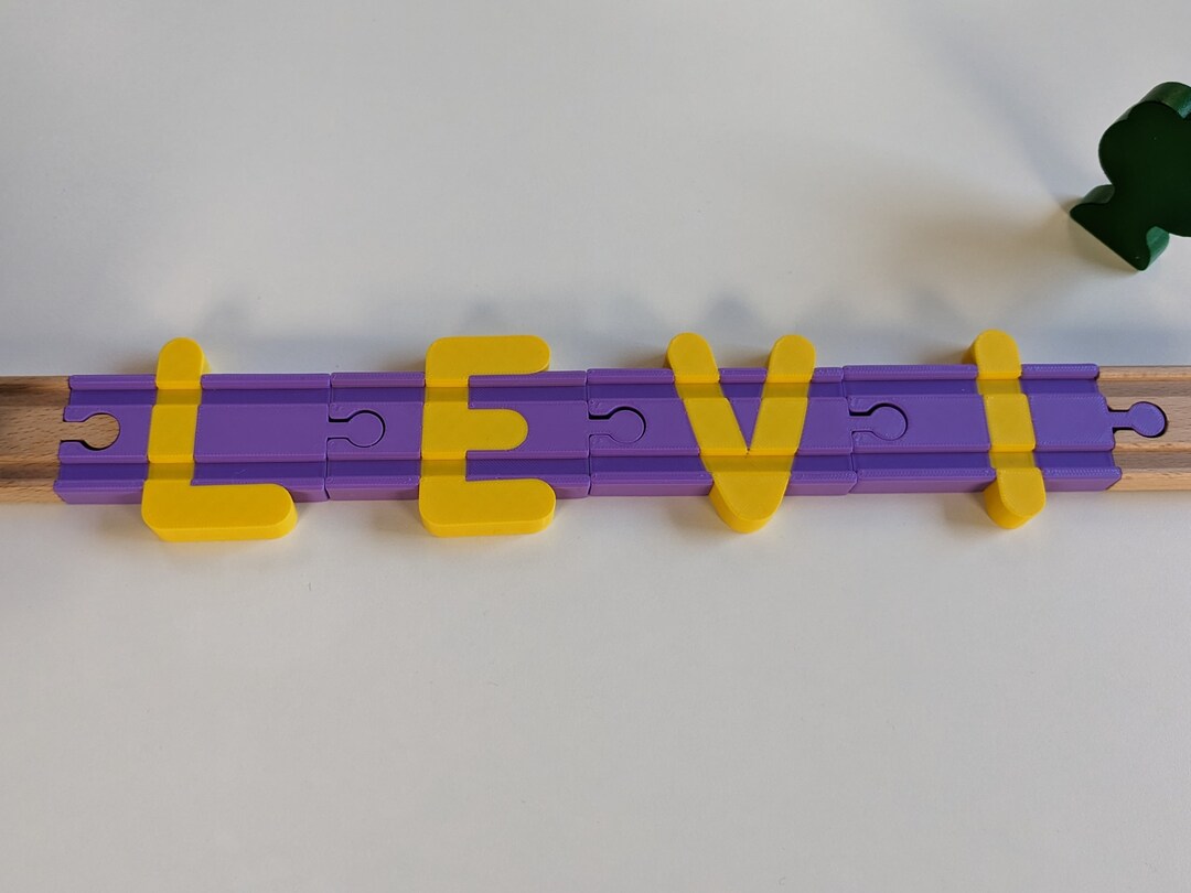 Letter Track Rivets Personalized Name Train Track: Wooden Letter Tracks, Brio Compatible - Etsy