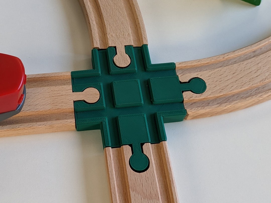 4 Way Wooden Train Track Brio Extension / Lillabo / Playtive / Hape