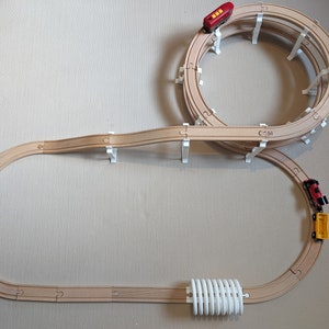 Spiral Mountain Thin Train Track for Brio extension / Lillabo / Playtive / Hape / Duplo / Imaginarium / Thomas / Melissa & Doug image 3