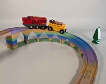 Wooden Train Track Roadhouse Switch / Wooden Train Connector / Brio Extension / Imaginarium / Thomas / Lillabo / Melissa & Doug - UK