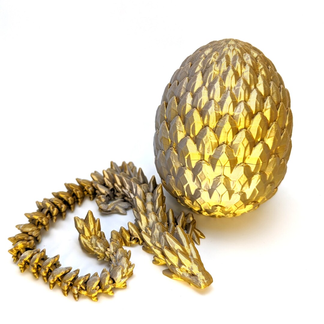 DRAKLITHS 3D PRINT FIDGET TOYS UOVO DI DRAGO CON DRAGO 11X11X15 - Foto 9