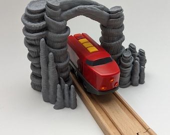 Pista Curva Ammaccata 20 Cm Per Treno In Legno, Compatibile BRIO, IKEA, Melissa & Doug, Stampata In 3D In Francia, PLA