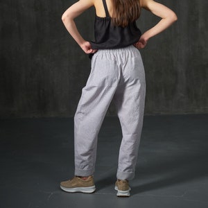 Striped Linen Pants: Summer Cotton Wide Leg Trousers