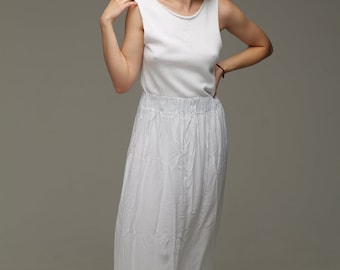 Lightweight dress Cotton maxi dress White boho dress Casual dress Pastel dress Sleeveless dress Black maxi dress White summer dress