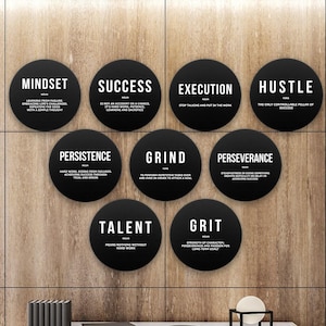 Motivational Rounded Printable Inspirational Office Digital Art Decor Success Mindset Printable Art