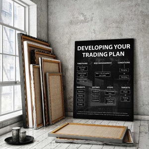Developing Your Trading Plan motivational printable and digital download forex day trader academy print or poster for your home, trader workspace, or office decor!
Developing Your Trading Plan Stock Market Academy Digital Download Print Or Printable