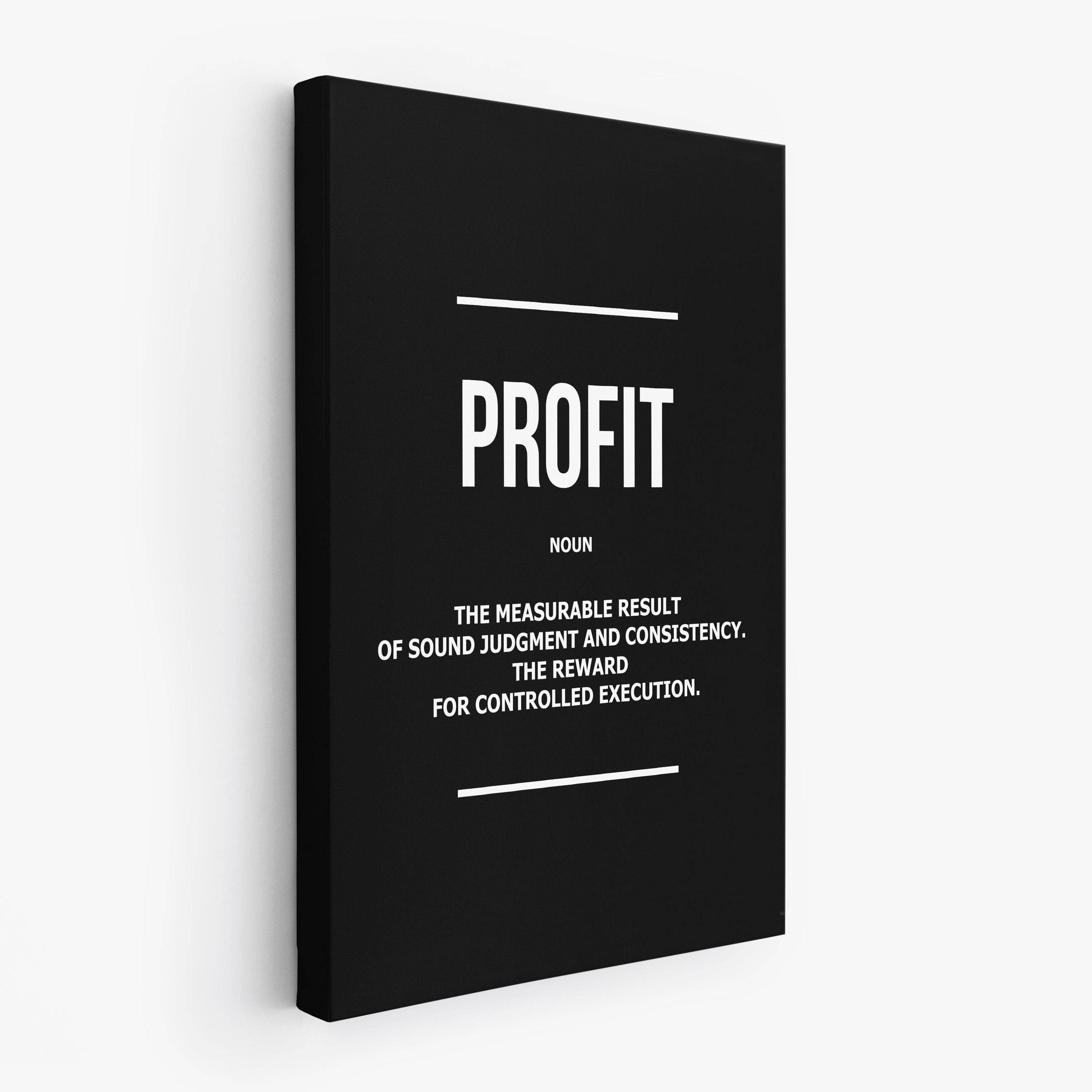 Profit Definition Digital Download, Trading Typography Printable Wall ...