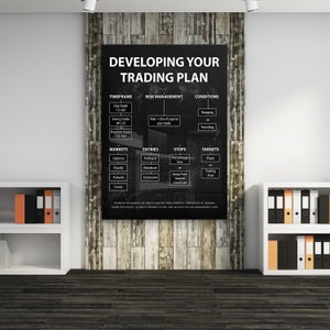 Developing Your Trading Plan motivational printable and digital download forex day trader academy print or poster for your home, trader workspace, or office decor!
Developing Your Trading Plan Stock Market Academy Digital Download Print Or Printable
