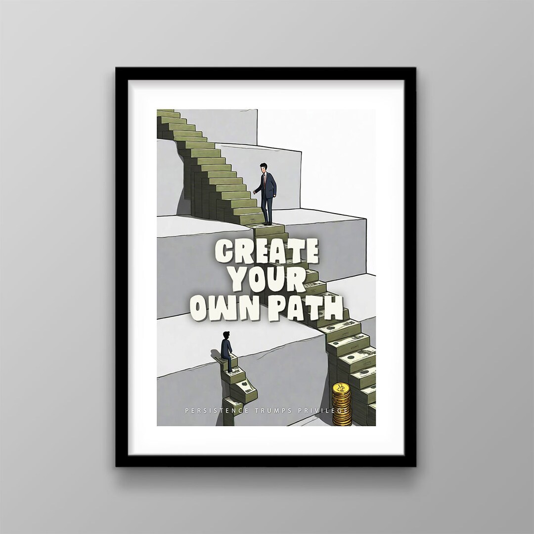 Modern Motivational Printable Create Your Own Path Persistence Over ...