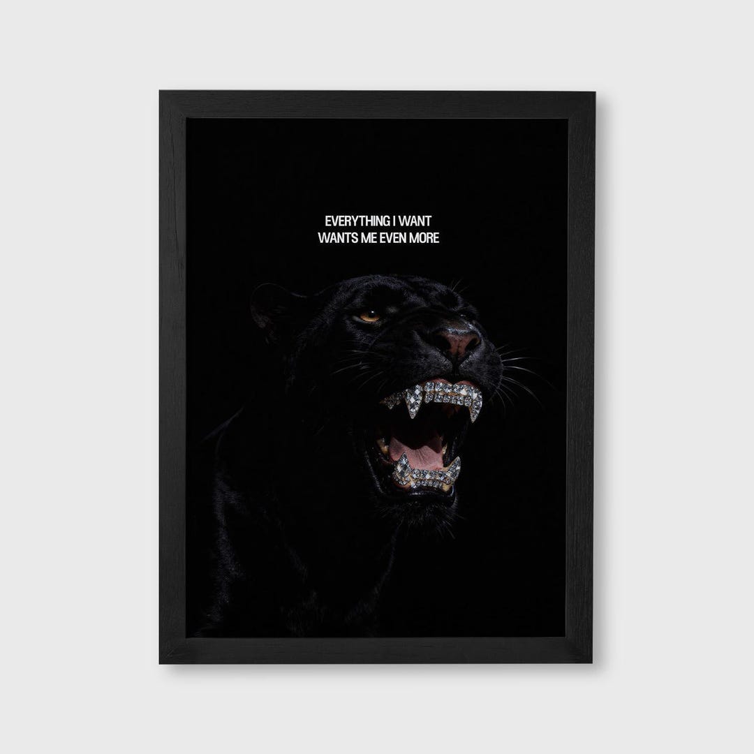 Black Panther Wall Art Print Motivational Quote Poster Luxury Animal black-panther-wall-art-print-motivational-quote-poster-luxury-animal